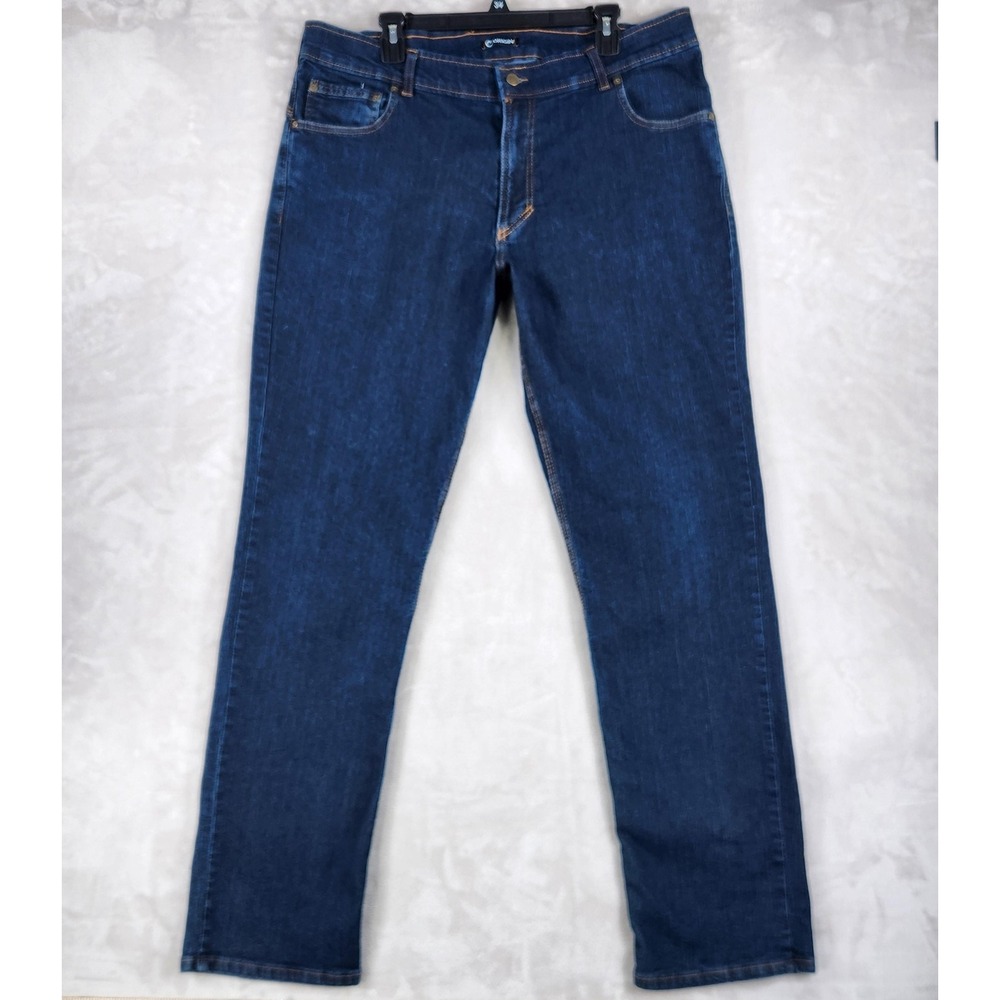 Origin Delta 68 Jeans Mens 38x34 Blue Relaxed Straight Denim Made In USA